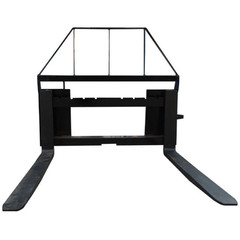 AGT Skid Steer 48” Pallet Fork Frame Quick Tach Attachments For Standard Loader
