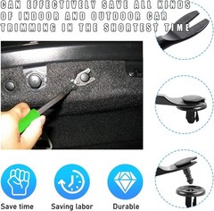 5-Piece No-Scratch Plastic Auto Trim Removal Tool Kit for Car Pan Color: Green