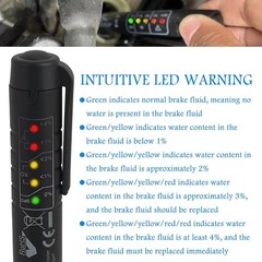 Brake Fluid Tester Pen with 5 LED Display, Professional Moisture Tester for DOT-