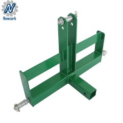 3 Point 2″ Receiver Hitch Drawbar For Cat 1 W/ Suitcase Weight Brackets Green