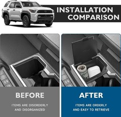 Center Console Coin Box Organizer Compatible with 2025 2026 4Runner Armrest Inse