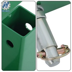 3 Point 2″ Receiver Hitch Drawbar For Cat 1 W/ Suitcase Weight Brackets Green