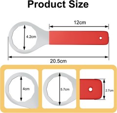 Fuel Filter and Water Sensor Wrench for 6.6L Diesel Engine Style: 12-point red