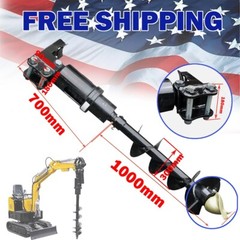 300mm Diameter Auger Drill Rod Post Hole Attachment for Mini Excavator