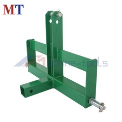 Green 3 Point 2″ Receiver Hitch Drawbar For Cat 1 W/ Suitcase Weight Brackets US
