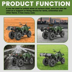 Barbed Wire Unroller Bolt-On ATV Adaptor with 2″ Receiver Hitch For Fencing