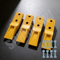 X4 Yellow Bucket Teeth with Nuts for Mini Excavator Bucket USA Stock Brand New