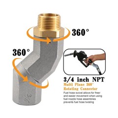 20FT 3/4inch NPT Fuel Transfer Hose Farm Tank Hose and 2PCS Fuel Swivel with …