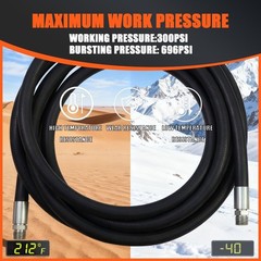 3/4″ID x 20 FT Fuel Transfer Hose with NPT Fittings – Heavy Duty for Farm, Di…