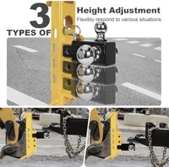 Skid Steer Trailer Hitch Attachment 3 Ball Tow Hitch 20,000 lb Heavy Duty NEW