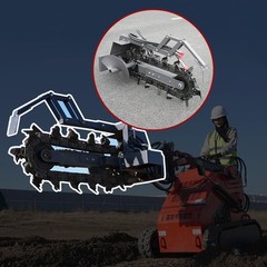Free Shipping HUAYEE NEW Skid Steer Loader Trencher Attachment Loader Trencher
