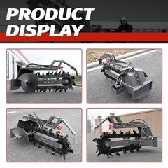 Free Shipping HUAYEE NEW Skid Steer Loader Trencher Attachment Loader Trencher