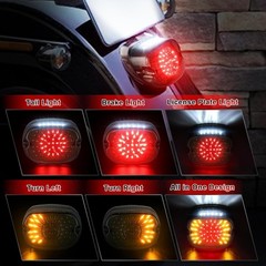 Led Tail Light LED Brake Turn Signal Rear Light Low Profile Smoked Taillights