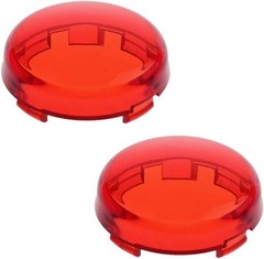Red Rear Turn Signal Lens Cover Compatible with Dyna, Street Glide, Color: Red