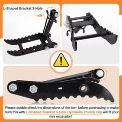 Universal Hydraulic Thumb Clip for Mini Excavators TYPHON Attachment up to 3tons