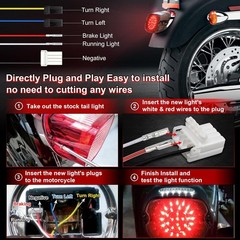 Led Tail Light LED Brake Turn Signal Rear Light Low Profile Smoked Taillights