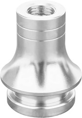 M12×1.25 Aluminum Shift Knob Boot Retainer Adapter, Durable Wate Color: Silver