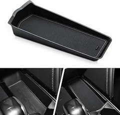 Center Console Organizer for 2025 2026 Accessories with Rubber Non Color: Gray