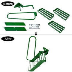 Tractor Left Stair Step Kit Handrail For John Deere RE61690 Heavy Duty