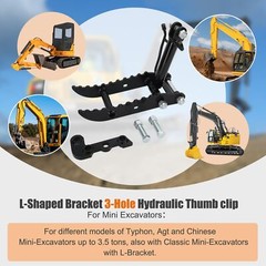 Universal Hydraulic Thumb Clip for Mini Excavators TYPHON Attachment up to 3tons