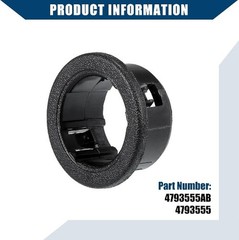 Cigarette Lighter Inner Power Outlet Mounting Ring Bezel in Durable Black Plasti