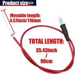 Throttle Cable 90cm (36 Inch) for Dirt Runner Bike Motorsports Color: red
