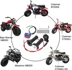 22mm Twist Throttle Accelerator Handle Grip for 79cc 79.5cc 80cc 97 Color: red
