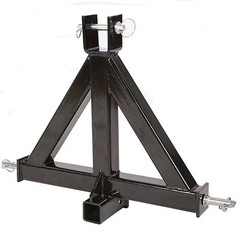 Heavy Duty Three Point Hitch 2in Receiver Trailer Hitch Fits Cat 1, Quick Hitch