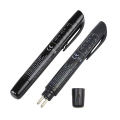 Mandark 2PCS Car Brake Fluid Liquid Tester Pen, 5 LED Indicators 2 Pcs, Black