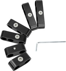 Spark Plug Wire Separators Aluminum Kit, 7mm 8mm 9.5mm Engine Size: Red 12pcs