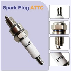 2Pcs A7TC Spark Plug for 50cc 70cc 90cc 110cc 125cc 150cc A Color: White 2 Pcs