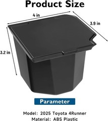 Center Console Coin Box Organizer Compatible with 2025 2026 4Runner Armrest Inse