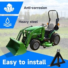 Heavy Duty Three Point Hitch 2in Receiver Trailer Hitch Fits Cat 1, Quick Hitch