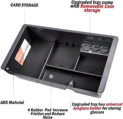 Center Console Organizer for 2014-2018 1500 / 2500/3500HD and 15- Color: black