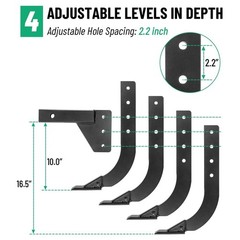 Hitch Lawn Mounted Garden Ripper for ATV/UTV Tractor with 2 inch Receivers USA