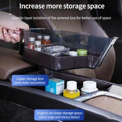 For Volvo Accessories Insert Armrest Tray Center Console Organizer, 2026 xc60…