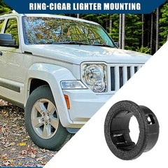 Cigarette Lighter Inner Power Outlet Mounting Ring Bezel in Durable Black Plasti