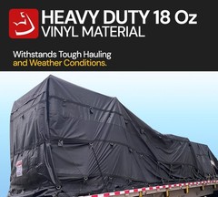 Heavy Duty 18oz Lumber Tarp 20×27 (6′ Drop) – Stainless Steel D-Rings
