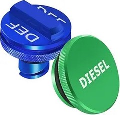 Updated Larger Magnetic Aluminum Tank Gas Cap for 1500 2500 Color: Blue+Green