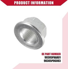 Power Steering Pump Pulley Nut 90305PAAA01 90305P0G003, Durable Metal Inner, for