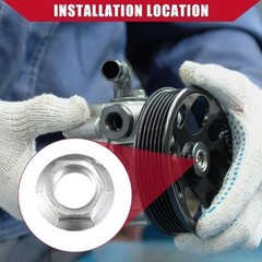 Power Steering Pump Pulley Nut 90305PAAA01 90305P0G003, Durable Metal Inner, for