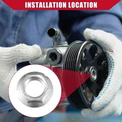 Power Steering Pump Pulley Nut 90305PAAA01 90305P0G003, Durable Metal Inner, for