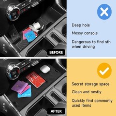 Center Console Compartment Cover for 2021-2026 F150 & 2022-2025 Lightning XLT Ac