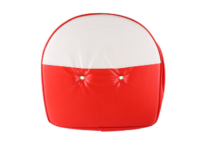 21″ Red & White Tractor Pan Seat Cover Cushion with 1.50″ Foam Padding C-903
