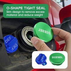 Updated Larger Magnetic Aluminum Tank Gas Cap for 1500 2500 Color: Blue+Green