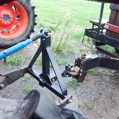 3 Point 2″ Receiver Trailer Hitch Drawbar Adapter Category One Tractor