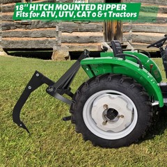 18 Inch Hitch Lawn Mounted Ripper for ATV/UTV Tractor with 2 inch Receivers US