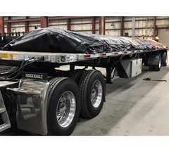 Flatbed Heavy Duty 18oz Vinyl 3 Pc Waterproof Lumber Tarp (8′ Drop) – Black
