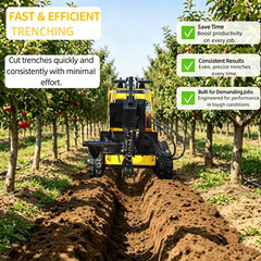 Mini Skid Steer Trencher Attachment for Orchard, Irrigation & Pipe Laying USA