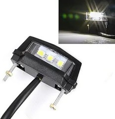 Motorcycle LED License Plate Light, 12V High Brightness White Licen Size: 1PCS